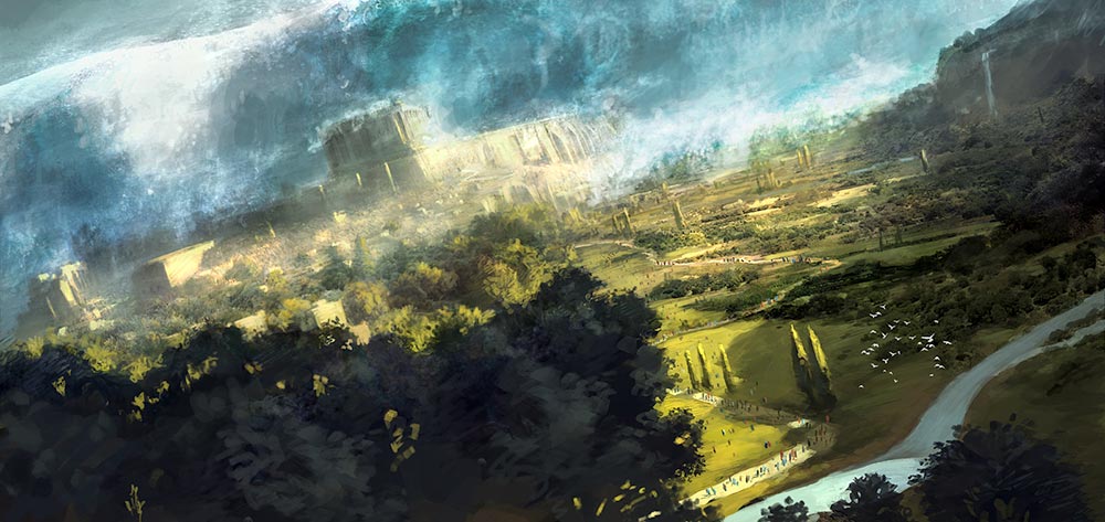Numenor'un Sular Altında Kalışı / İllustratör: Gaius